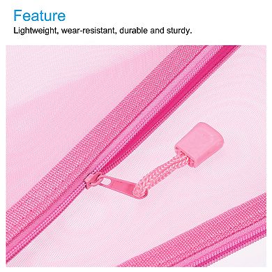 Mesh Zipper Bag Zip Pouch Pencil Case Storage Pockets for Travel Office Accessories