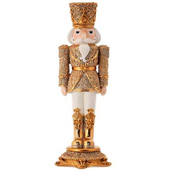 13" Resin Nutcracker with Diamond Accents
