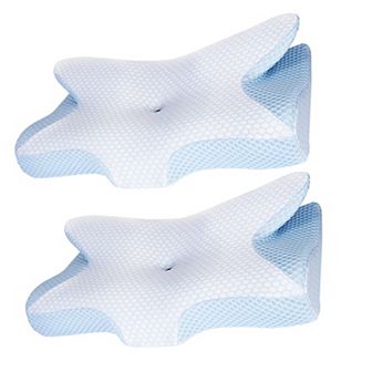 2 Pack Memory Foam Pillows Ergonomic Orthopedic Neck Support for Pain Relief Sleeping