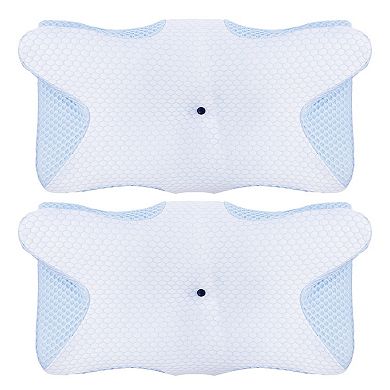 2 Pack Memory Foam Pillows Ergonomic Orthopedic Neck Support for Pain Relief Sleeping