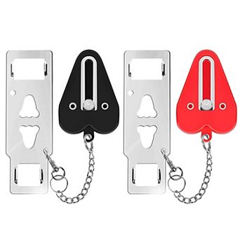 2 pc Portable Travel Door Lock, Anti-Theft Security Latch for Home & Hotel