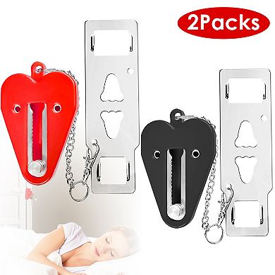 2Pcs Portable Travel Door Lock, Anti-Theft Security Latch for Home & Hotel