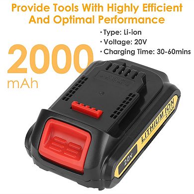 20V Replacement Battery Compatible with Dewalt DCB200, DCB205, DCB206 & More