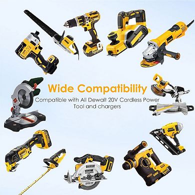 20V Replacement Battery Compatible with Dewalt DCB200, DCB205, DCB206 & More
