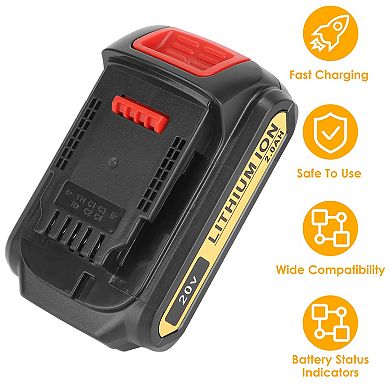 20V Replacement Battery Compatible with Dewalt DCB200, DCB205, DCB206 & More
