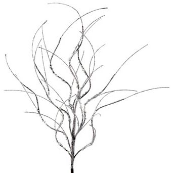 32" Frosted Curly Twig Spray - Christmas Winter Wonderland Decor