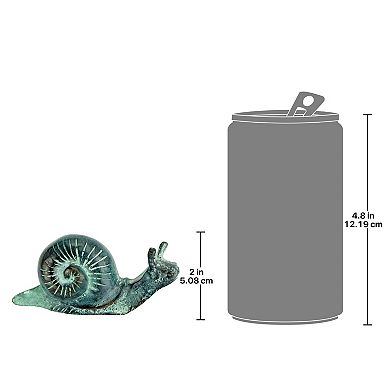 Small Land Snail Cast Bronze Garden Statue