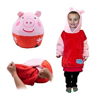 Unisex Peppa Pig Toddler Snugible Blanket Hoodie & Pillow