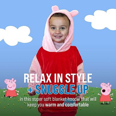 Unisex Peppa Pig Toddler Snugible Blanket Hoodie & Pillow