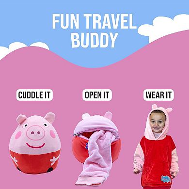 Unisex Peppa Pig Toddler Snugible Blanket Hoodie & Pillow