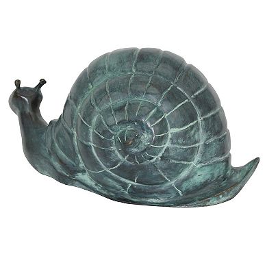 Large Land Snail Cast Bronze Garden Statue