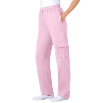 Woman Within Plus Size Better-Fleece Pull-On Cargo Sweatpants