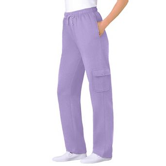 Woman Within Plus Size Better-Fleece Pull-On Cargo Sweatpants
