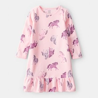 Toddler Girl Carter's Allover Print Fleece Nightgown