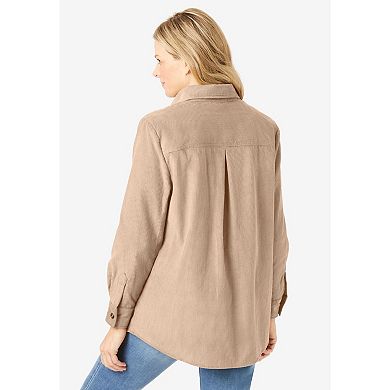 Woman Within Plus Size Corduroy Shirt