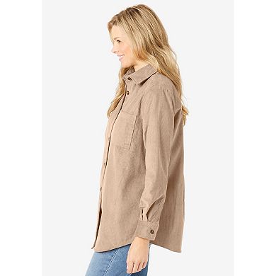 Woman Within Plus Size Corduroy Shirt