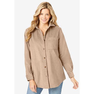 Woman Within Plus Size Corduroy Shirt