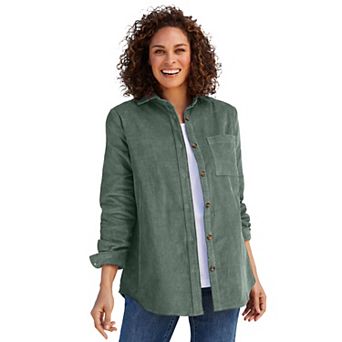 Woman Within Plus Size Corduroy Shirt