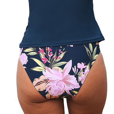 Women's Cupshe Floral High-Rise Bikini Swim Bottoms