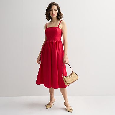 Women's Nine West Square Neck A-Line Dress