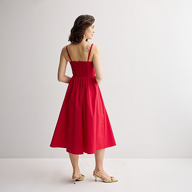 Women's Nine West Square Neck A-Line Dress