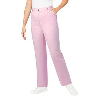 Woman Within Plus Size Back-Elastic All-Cotton Denim Carpenter Jeans