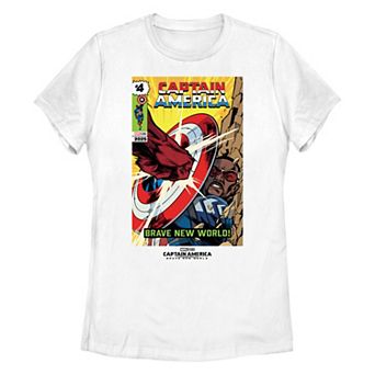 Juniors' Marvel Captain America Brave New World Red Hulk Punch Cover Graphic Tee
