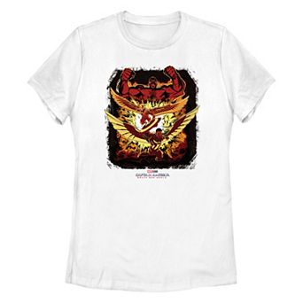 Juniors' Marvel Captain America Brave New World Explosion Poster Graphic Tee