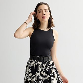 Women's Nine West High Neck Sculpt Tank Top