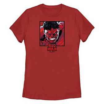 Juniors' Marvel Captain America Brave New World Red Hulk Mad Angry Graphic Tee