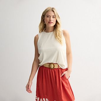 Women's Nine West Texture Pleated Knit Top