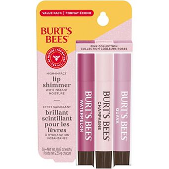 Burt's Bees Pink Collection Lip Shimmer 3-Pack