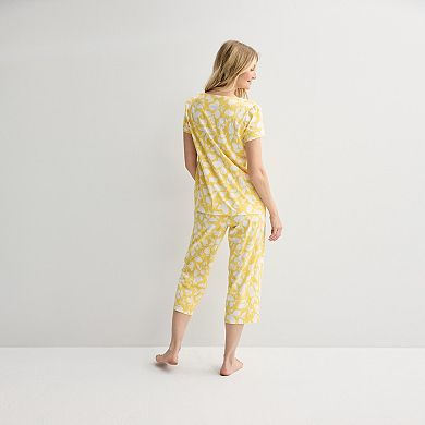 Petite Croft & Barrow® Cotton Pajama Top & Pajama Pants Set