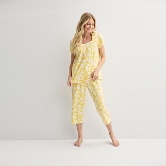 Petite Croft & Barrow® Cotton Pajama Top & Pajama Pants Set