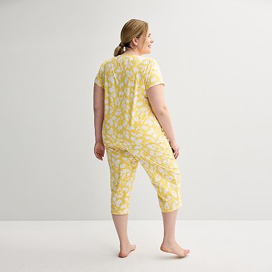 Plus Size Croft & Barrow® 2-pc. Pajama Top & Pajama Bottoms Set