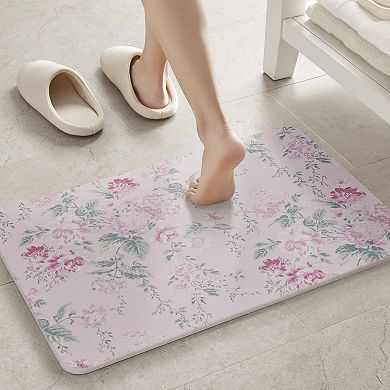 Laura Ashley Floral Stone Drying Bath Mat
