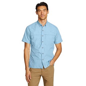 Big & Tall Eddie Bauer Short Sleeve Rainier Ripstop Button-Down Shirt
