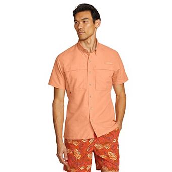 Big & Tall Eddie Bauer Short Sleeve Rainier Ripstop Button-Down Shirt