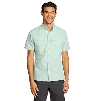 Big & Tall Eddie Bauer Short Sleeve Rainier Ripstop Button-Down Shirt