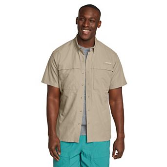 Big & Tall Eddie Bauer Short Sleeve Rainier Ripstop Button-Down Shirt
