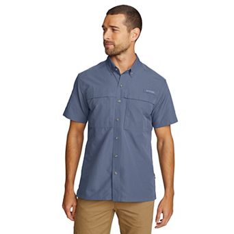 Big & Tall Eddie Bauer Short Sleeve Rainier Ripstop Button-Down Shirt