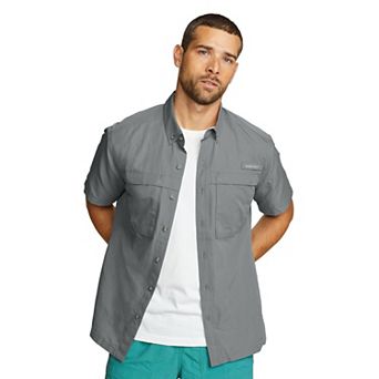 Big & Tall Eddie Bauer Short Sleeve Rainier Ripstop Button-Down Shirt