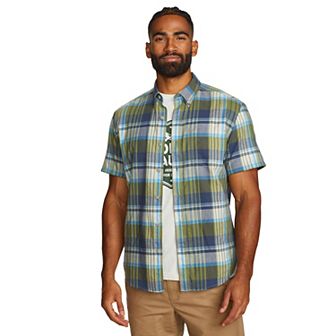 Big & Tall Eddie Bauer Short Sleeve Tidelands Button Front Shirt