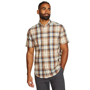 Big & Tall Eddie Bauer Short Sleeve Tidelands Button Front Shirt