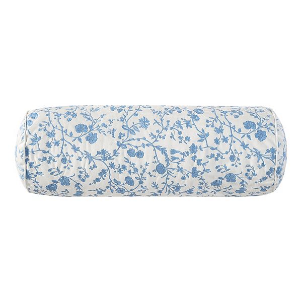 Laura Ashley Aria Bolster Throw Pillow - Shore