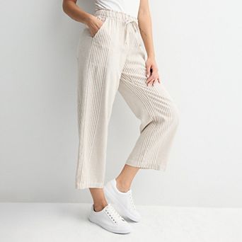 Women's Sonoma Goods For Life® Linen Wide Leg Ankle Pants