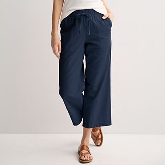 Women's Sonoma Goods For Life® Linen Wide Leg Ankle Pants