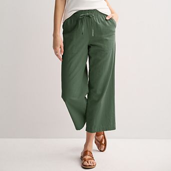 Women's Sonoma Goods For Life® Linen Wide Leg Ankle Pants