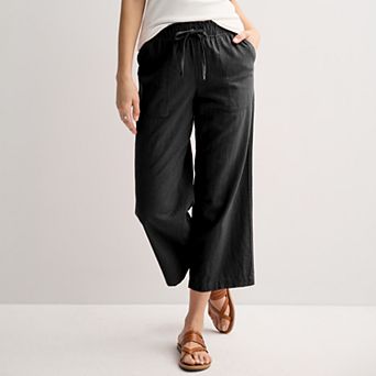 Women's Sonoma Goods For Life® Linen Wide Leg Ankle Pants