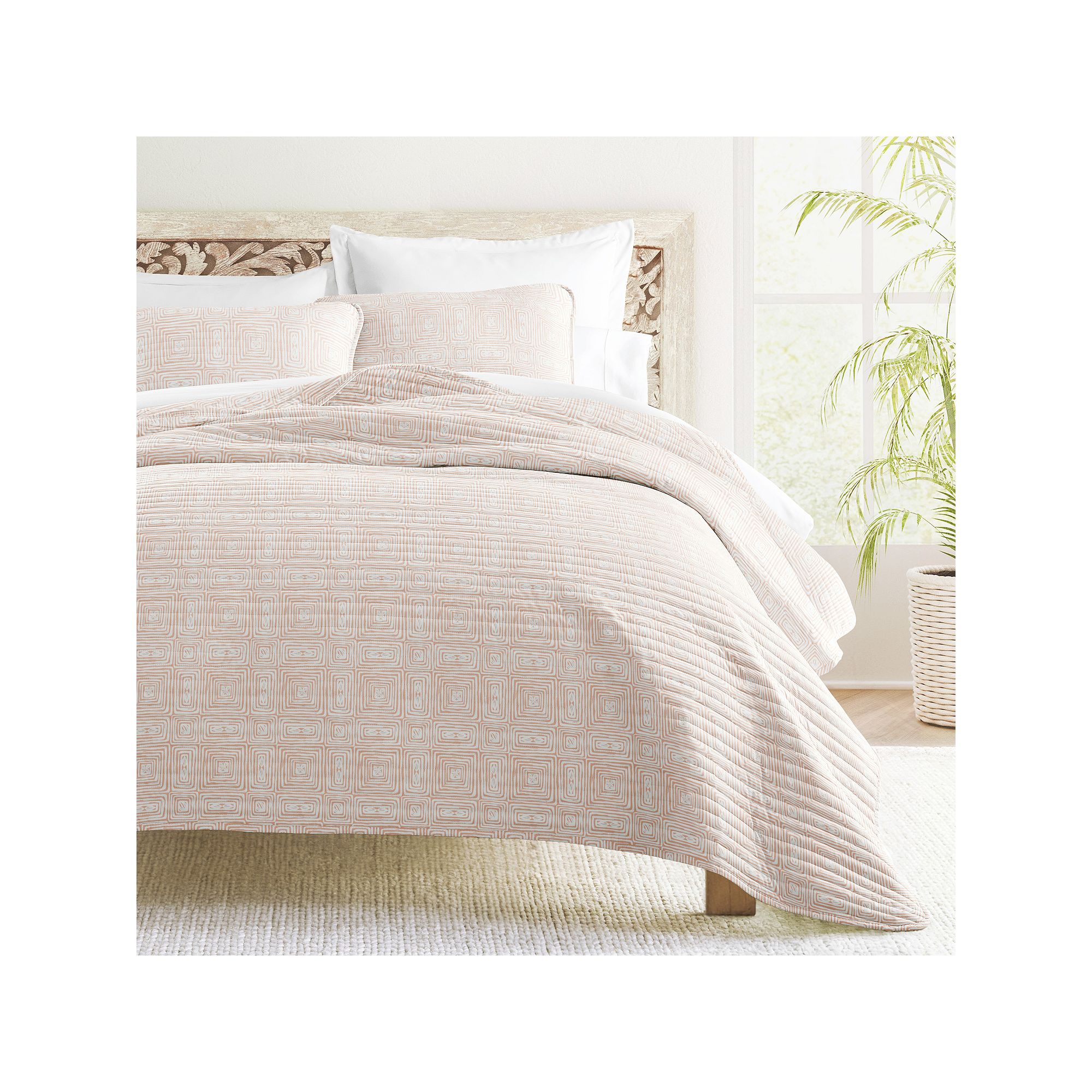 Home Collection Geometric Maze All Season Down-Alternative Quilt Set, Geo M